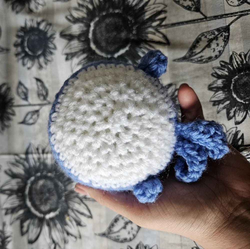 Crochet Blue Whale Amigurumi Doll Plushie - Picture 4 of 7
